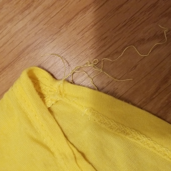 💥3/$10💥 Yellow Braided Racerback Hi-Lo Tank Top - Picture 6 of 10